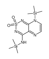 (2,2-Dioxo-8-trimethylsilanyl-2,8-dihydro-2λ6-pyrazino[2,3-c][1,2,6]thiadiazin-4-yl)-trimethylsilanyl-amine结构式