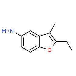 2-Ethyl-3-methyl-1-benzofuran-5-amine结构式