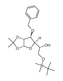 1-(6-benzyloxy-2,2-dimethyltetrahydrofuro[2,3-d][1,3]dioxol-5-yl)-2-(tert-butyldimethylsiloxy)ethanol Structure