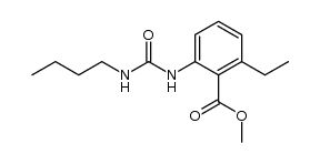 methyl 2-(3-n-butylureido)-6-ethyl-benzoate Structure