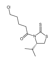 3-(5-chlorovaleryl)-4(S)-isopropyl-1,3-thiazolidine-2-thione结构式