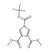 dimethyl 1-(tert-butyloxycarbonyl)-3,4-pyrroledicarboxylate Structure