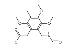 methyl 2-((formylamino)methyl)-5-methyl-3,4,6-trimethoxyphenylacetate结构式