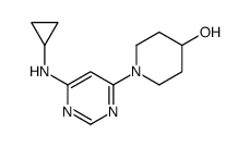 1-[6-(环丙基氨基)-4-嘧啶基]-4-哌啶醇结构式