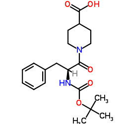 1-(N-{[(2-Methyl-2-propanyl)oxy]carbonyl}-L-phenylalanyl)-4-piperidinecarboxylic acid图片