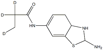 (+)-2-Amino-6-propionamido-d3-tetrahydrobenzothiazole结构式