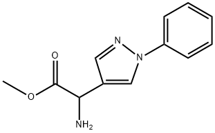 1H-Pyrazole-4-acetic acid, α-amino-1-phenyl-, methyl ester Structure