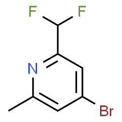 4-溴-2-(二氟甲基)-6-甲基吡啶结构式