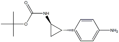 tert-butyl ((1R,2S)-2-(4-aminophenyl)cyclopropyl)carbamate Structure