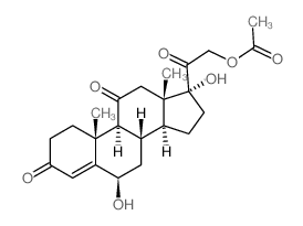 Pregn-4-ene-3,11,20-trione,6b,17,21-trihydroxy-, 21-acetate(7CI,8CI) Structure