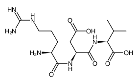 L-arginyl-L-aspartyl-L-valine Structure