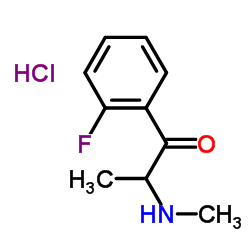 1-(2-Fluorophenyl)-2-(methylamino)-1-propanone hydrochloride (1:1) Structure