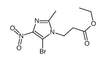 3-(5-溴-2-甲基-4-硝基-1H-咪唑-1-基)丙酸乙酯结构式