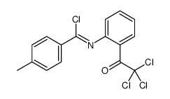 Benzenecarboximidoyl chloride,4-methyl-N-[2-(trichloroacetyl)phenyl]- (9CI) structure