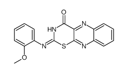 2-(2-methoxyanilino)-[1,3]thiazino[5,6-b]quinoxalin-4-one结构式