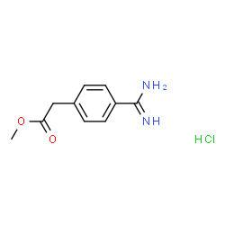Benzeneacetic acid, 4-(aminoiminomethyl)-, Methyl ester, Monohydrochloride Structure