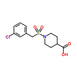 1-[(3-Chlorobenzyl)sulfonyl]-4-piperidinecarboxylic acid Structure