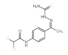 N-[4-[N-(carbamothioylamino)-C-methyl-carbonimidoyl]phenyl]-2,2-dichloro-acetamide结构式