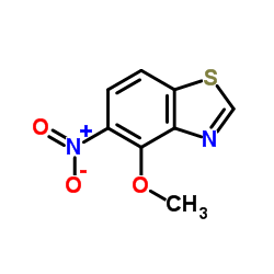 Benzothiazole, 4-methoxy-5-nitro- (9CI) structure