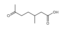 3-methyl-6-oxo-heptanoic acid结构式