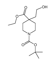 4-(2-羟基乙基)-1,4-哌啶二羧酸 1-(1,1-二甲基乙基) 4-乙酯结构式