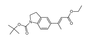 ethyl 3-(1-boc-2,3-dihydro-1H-indol-5-yl)crotonate Structure