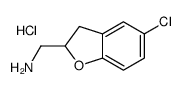 (5-chloro-2,3-dihydro-1-benzofuran-2-yl)methylazanium,chloride结构式