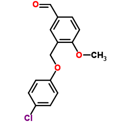 3-(4-CHLORO-PHENOXYMETHYL)-4-METHOXY-BENZALDEHYDE结构式