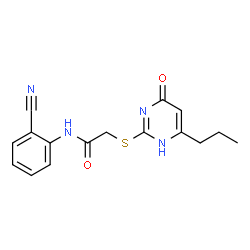 N-(2-cyanophenyl)-2-[(4-hydroxy-6-propylpyrimidin-2-yl)sulfanyl]acetamide structure