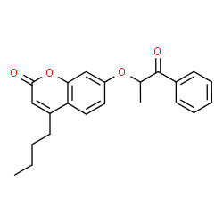 4-butyl-7-(1-oxo-1-phenylpropan-2-yl)oxychromen-2-one Structure