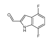 4,7-Difluoroindole-2-carboxaldehyde结构式