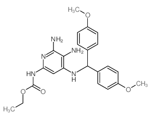 ethyl N-[5,6-diamino-4-[bis(4-methoxyphenyl)methylamino]pyridin-2-yl]carbamate Structure