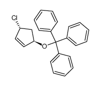 (1R,3R)-1-chloro-3-triphenylmethoxy-4-cyclopentene结构式