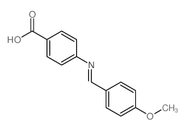 Benzoicacid, 4-[[(4-methoxyphenyl)methylene]amino]- structure