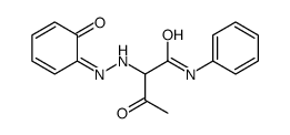 3-oxo-2-[2-(6-oxocyclohexa-2,4-dien-1-ylidene)hydrazinyl]-N-phenylbutanamide Structure