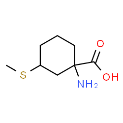 Cyclohexanecarboxylic acid, 1-amino-3-(methylthio)- (9CI)结构式