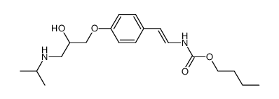 1-[p-(2-n-butoxycarbonylamino-vinyl)-phenoxy]-2-hydroxy-3-isopropylamino-propane结构式