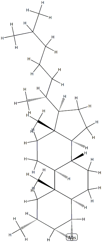 3α,4α-Epoxy-2α-methyl-5α-cholestane结构式