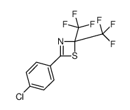 4-(4-chlorophenyl)-2,2-bis(trifluoromethyl)-1,3-thiazete Structure