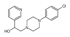 2-[4-(4-chlorophenyl)piperazin-1-yl]-1-pyridin-3-ylethanol结构式