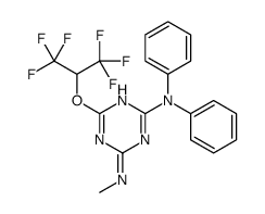 6-(1,1,1,3,3,3-hexafluoropropan-2-yloxy)-4-N-methyl-2-N,2-N-diphenyl-1,3,5-triazine-2,4-diamine Structure