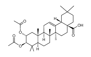 (2α,3β)- 2,3-Bis(acetyloxy)-olean- 12-en-28-oic acid Structure