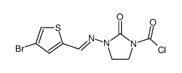 3-(4-bromo-thiophen-2-ylmethyleneamino)-2-oxo-imidazolidine-1-carbonyl chloride Structure