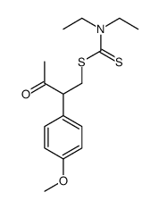 [2-(4-methoxyphenyl)-3-oxobutyl] N,N-diethylcarbamodithioate结构式