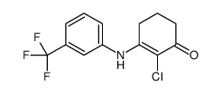 2-chloro-3-[3-(trifluoromethyl)anilino]cyclohex-2-en-1-one结构式