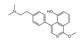 4-[4-[2-(dimethylamino)ethyl]phenyl]-1-methoxyisoquinolin-5-ol结构式