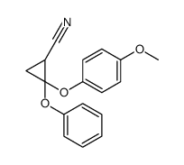 2-(4-methoxyphenoxy)-2-phenoxycyclopropane-1-carbonitrile结构式