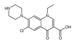 6-chloro-1-ethyl-4-oxo-7-piperazin-1-ylquinoline-3-carboxylic acid图片