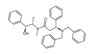 (+)-(1'S,2'S,3S)-3-dibenzylamino-N-methyl-3-phenyl-N-(2'-phenyl-2'-hydroxy-1'-methylethyl)propanamide Structure