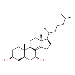 cholest-8(14)-ene-3,7-diol结构式